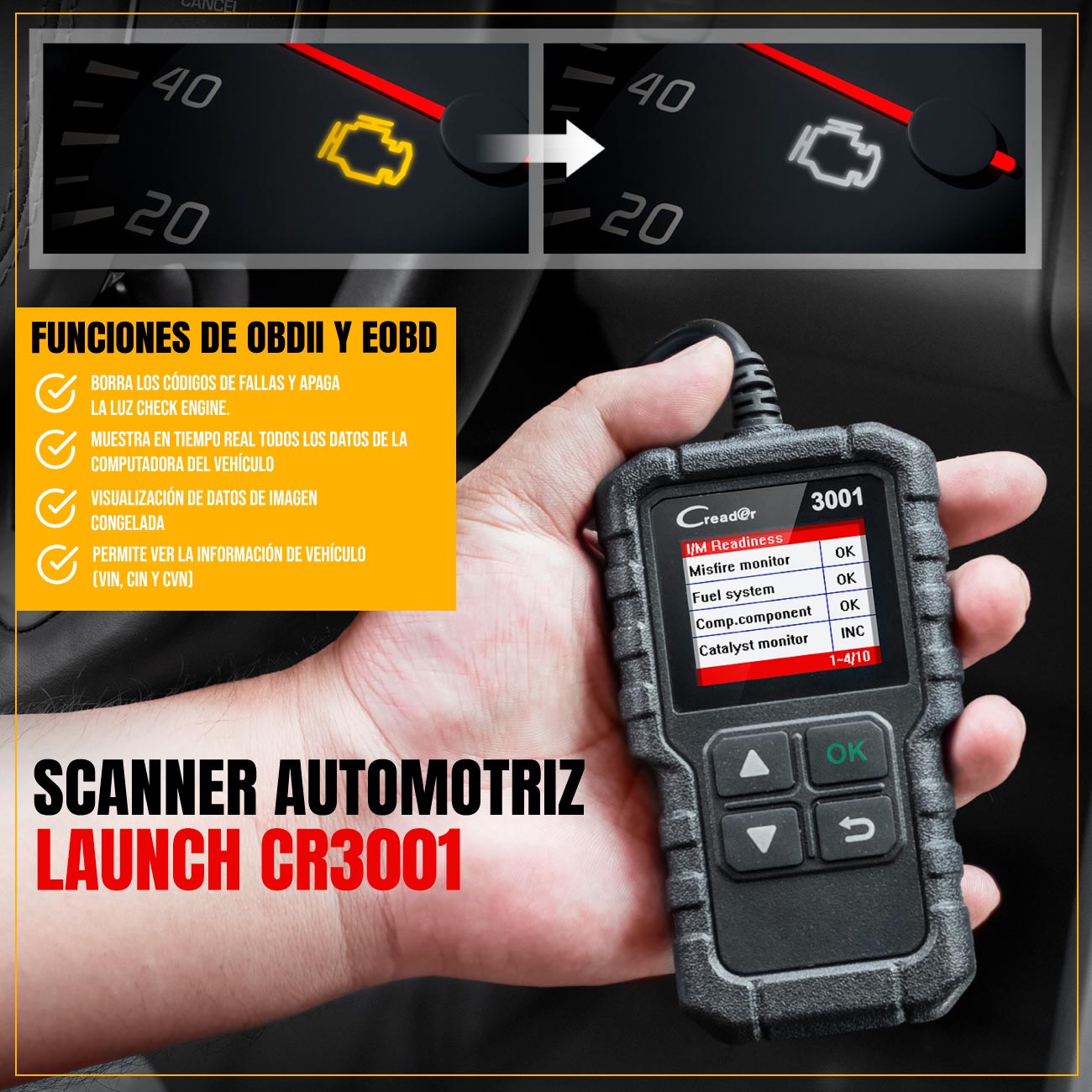 Scanner_Automotriz_LAUNCH_CR3001_Mekk_Car_Store